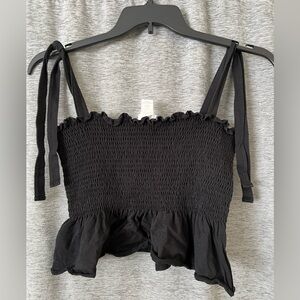 H&M - Black Cropped Tube Tank Top